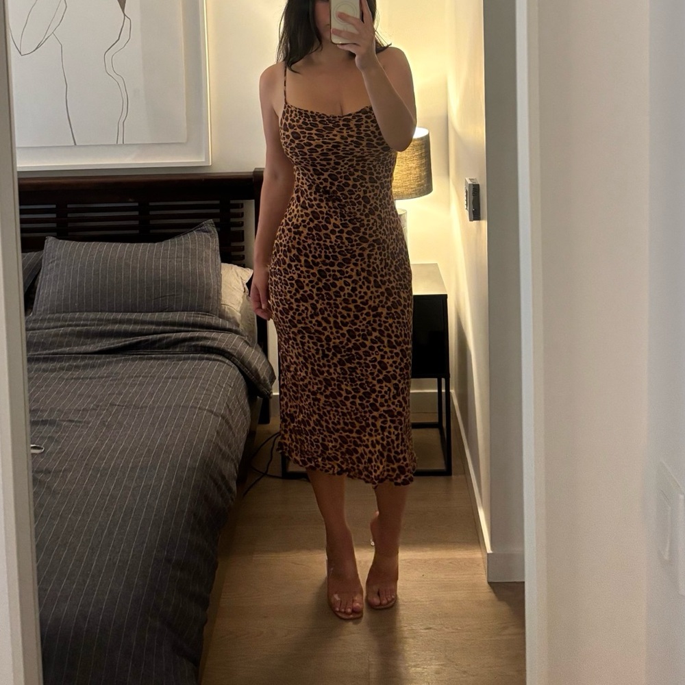 MANGO - Leopard Printed Dress